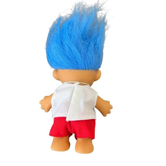 VINTAGE 90s Troll Doll Russ Life Guard Blue Hair - Picture 3 of 6